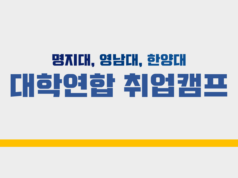 2019 동계 대합연합(명지대, 영남대, 한양대) 취업캠프