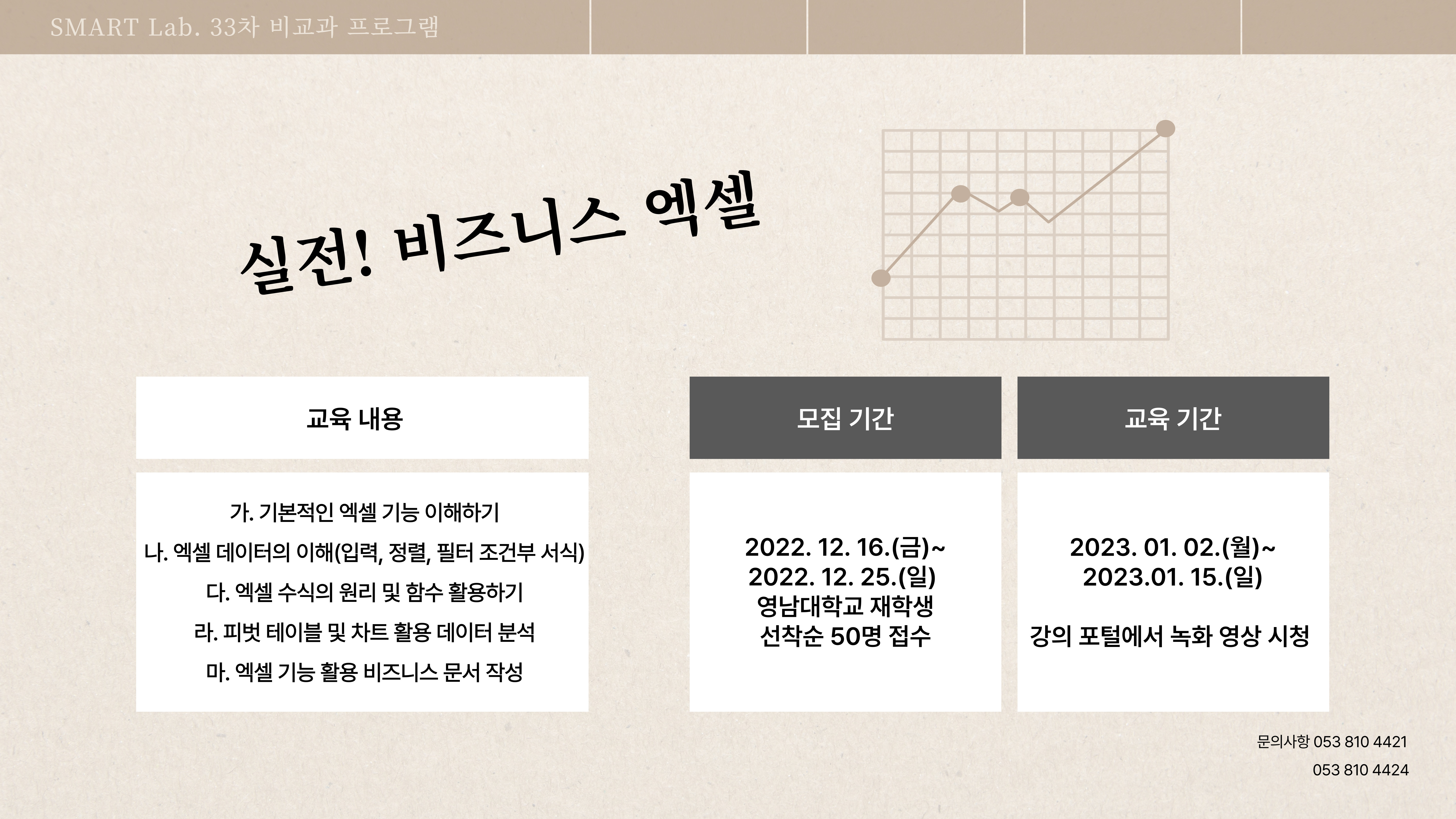 실전! 비즈니스 엑셀 - 2022학년도 SMART Lab. 33차 교육 프로그램