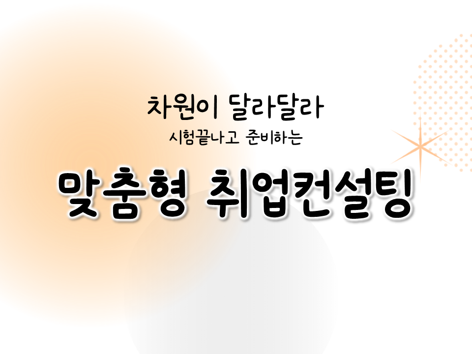 [RISE사업단] 2025 하반기 맞춤형 취업컨설팅