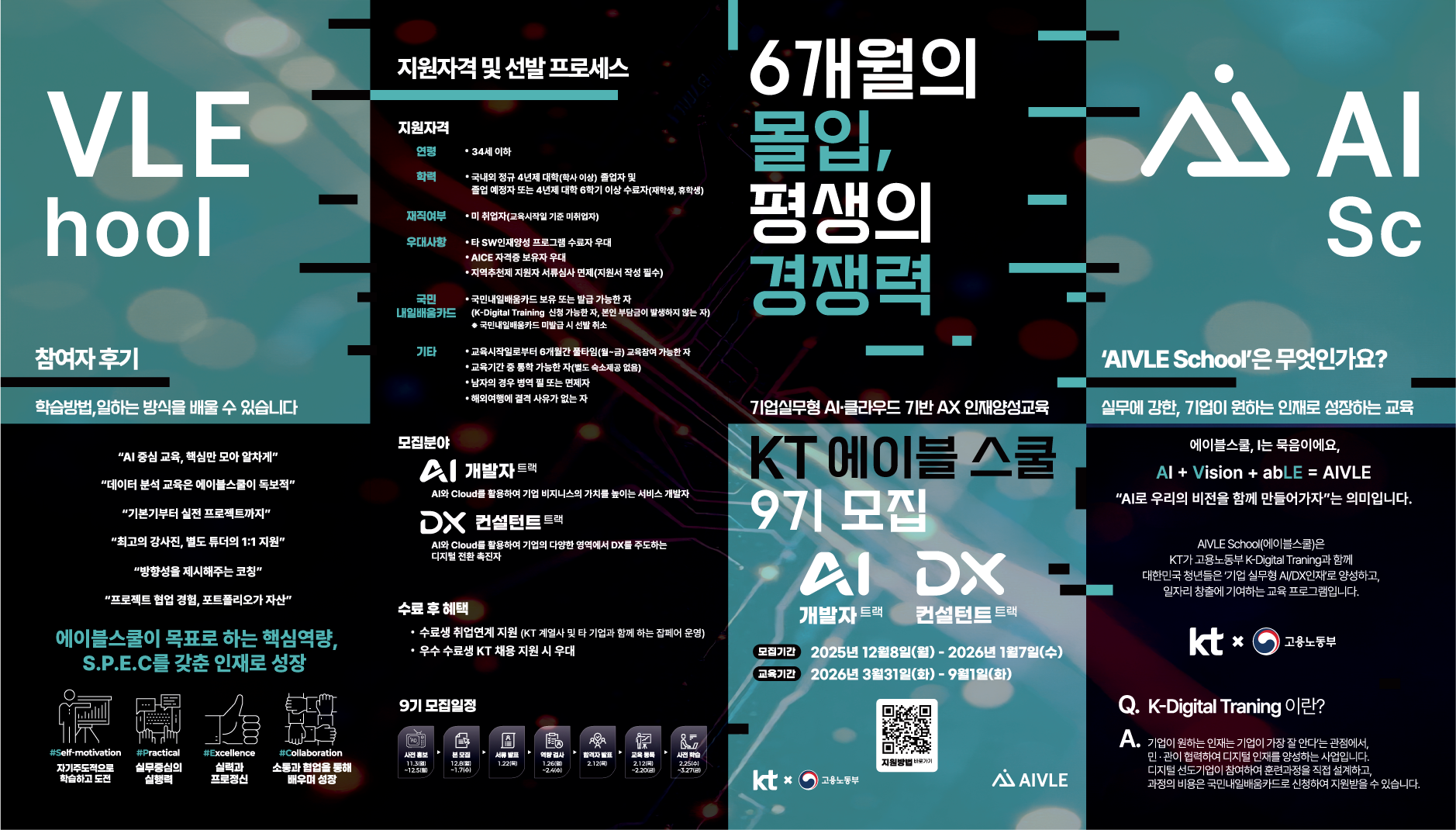 [KT] AIVLE SCHOOL (에이블스쿨) 9기 모집 - 지역추천제 & 온라인 설명회 신청